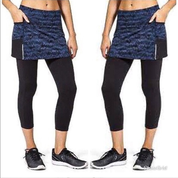 ATHLETA Dapple Be Free 2 in 1 Skirted Capri 2X - Picture 1 of 5